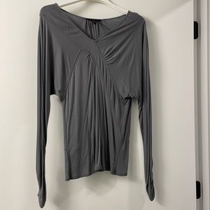 BCBG Grey v neck top